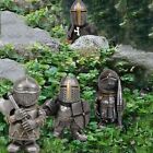 Ornaments Resin Medieval Knight Gnome Dwarf Soldier Garden Statue Sword Warrior