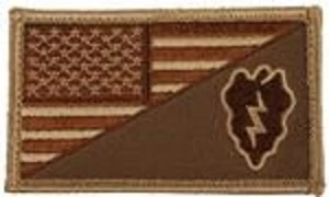 ARMY 25TH INFANTRY DIVISION DESERT FLAG 2 X 3  EMBROIDERED PATCH WITH HOOK LOOP  - Picture 1 of 1