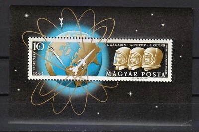 Ungarn 1962 postfrisch Mi Block 33 Sc C209 Yuri Gagarin, Gherman Titov, John ... - Bild 1 von 2