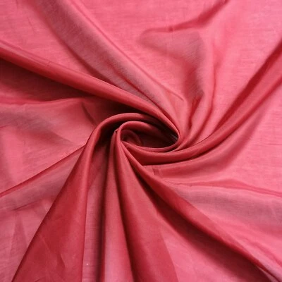 55‘’ Wide Silk Cotton Lining White Solid Color Natural Silk Fabric Dress Scarf - Image 1 of 4