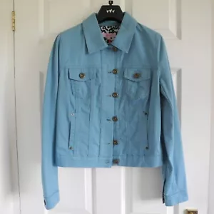 M&S Per Una Ladies Denim Jacket Pale Blue/Turquoise Size UK 8 - Picture 1 of 7