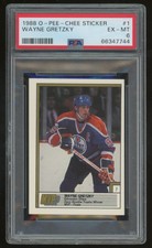 1988-89 O PEE CHEE STICKERS PSA 6 #1 WAYNE GRETZKY