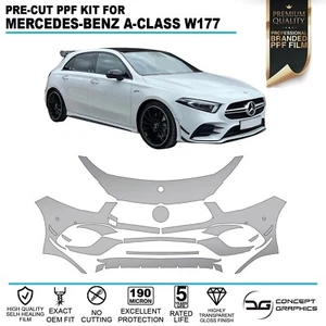 Front Bumper Stone Guard Kit PPF Paint Protection Film For Mercedes A45S W177 - Picture 1 of 4
