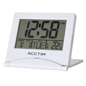 Acctim Mini Flip II Digital Travel Alarm Clock Date, Temperature Display Folding - Picture 1 of 22