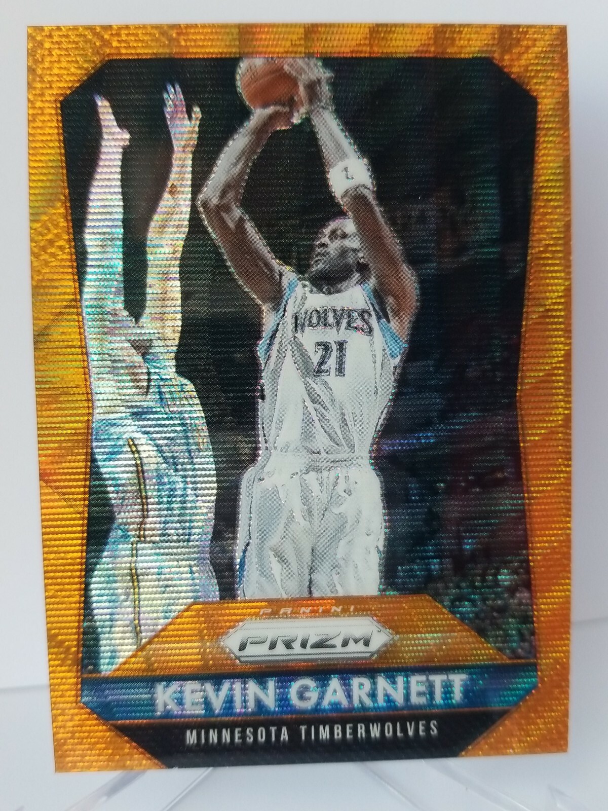 Kevin Garnett 2015-16 Prizm Orange Wave Refractor - Minnesota Timberwolves 🐺🏀