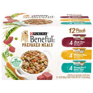 Beneful Prepared Meals Wet Dog Food Soft Real Beef, Chicken & Lamb Stew - Picture 1 of 24