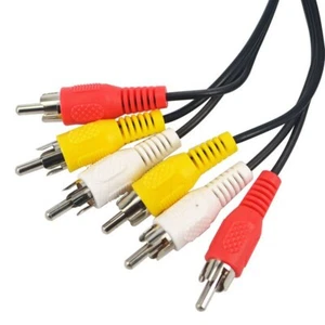 3 RCA to 3 RCA Cable Male Plug Adapter Audio Converter Video AV Cable Wire Cord - Picture 1 of 4