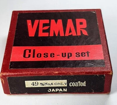 49mm Close-Up Macro +6 #6 Lens Glass Filter 49 mm Vemar Japan Great Quality E-49 - Image 1 of 4