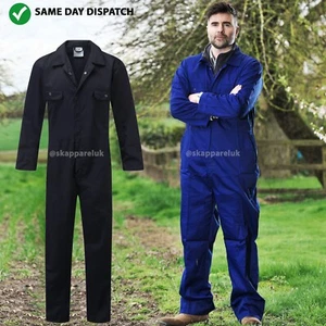 Mens / Ladies Boilersuit Coverall Overalls Workwear Stud Front College Mechanics - Picture 1 of 4