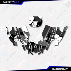 Black Camo Racing Graphics kit fits Arctic Cat Sabercat 600 Decals 03-06 F6 - Picture 1 of 2