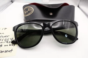RAY-BAN WAYFARER SHINY BLACK POLARIZED SUNGLASSES RB4184 601/9A SG30 - Picture 1 of 13