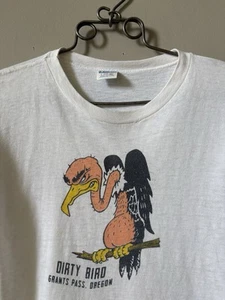VINTAGE RARE 1970s CHAMPION BLUE BAR DIRTY BIRD GRANTS PASS, OREGON T SHIRT - Picture 1 of 12