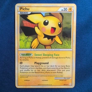 Pokemon Pichu 28/123 Oro Cuore e Argento Anima LP Regolare - Foto 1 di 10
