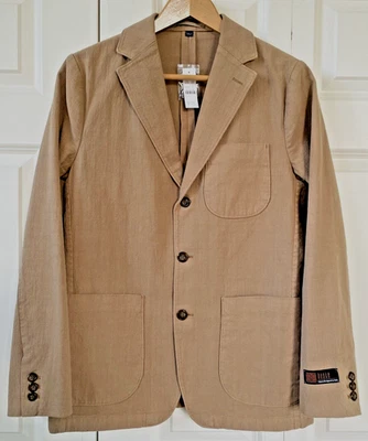 NWT J CREW Kenmare Sz 36 Unstructured Beste ITALIAN Cotton Hopsack Jacket Blazer - Image 1 of 4