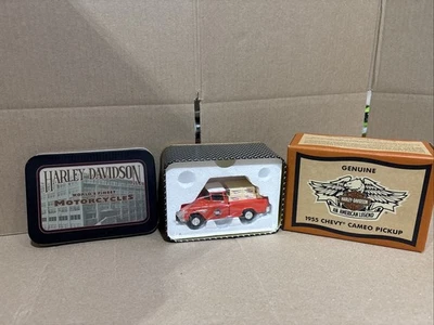 Camioneta Harley-Davidson 1955 Chevy camafeo fundida a presión con lata Ertl 1/43 Foto 1 de 4
