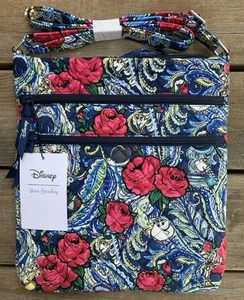 Hipster Vera Bradley Disney "Bonjour Belle" tripla zip nuovo con etichetta - Foto 1 di 4