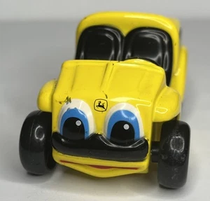 ERTL DIECAST METAL JOHN DEER YELLOW CAR W/FACE EYES MOUTH - Picture 1 of 12