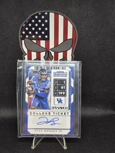 Panini Contenders 2020 selecciones del draft #132 Lynn Bowden Jr. automático Kentucky Raiders - Imagen 1 de 2