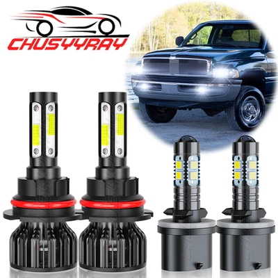 For Ford E250 Base Van 4.6L 5.4L 2003-2007 LED Headlight Hi Low Fog Light Bulbs - Image 1 of 4