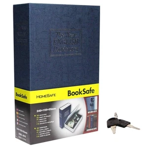 ® Ultimate Diversion Safe Book Box, Lock Box with Key - Large Sized Blue Dict... - Picture 1 of 9