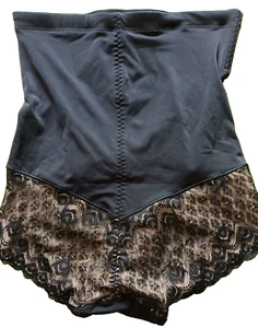Modelador de cintura Slimbelle negro soporte delgado liso cintura/muslo encaje 2XL - Imagen 1 de 3