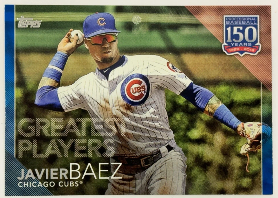 2019 Topps Update 150 Years of Baseball Blue 15021 Javier Baez - Image 1 of 1