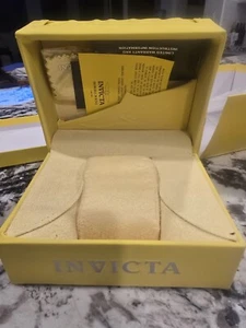Invicta Yellow Classic Wave Empty Watch Box Case Watch Display Original Box - Picture 1 of 3