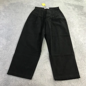 LF Markey Pants Womens 6 US Black Mega Slacks Chino Wide Leg Baggy Jeans Casual - Picture 1 of 10