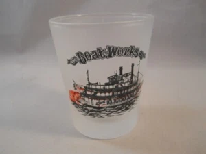 VINTAGE THE BOATWORKS FROSTED SHOT GLASS - Picture 1 of 5