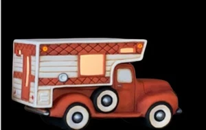 Camioneta pickup y cámper Clay Magic sin pintar inserto extraíble bisque de cerámica  - Imagen 1 de 1