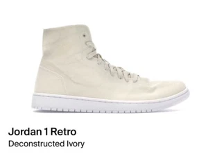 DS sz 14 Nike Air Jordan 1 High Decon Ivory 867338 100 — CanVas OG Hi 1985 - Picture 1 of 7