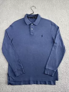 Polo Ralph Lauren Polo Para Hombres Medio Azul Manga Larga Informal Azul Poni De Colección - Imagen 1 de 9