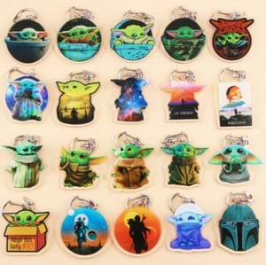 New lot 35Pcs Cartoon YODA mix acrylic kids lovely KeyChain key chain kids gift - Picture 1 of 4