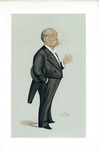 Placa de prueba con impresión espía Vanity Fair 1889 - dibujos animados de caricatura Demtry Soltykoff - Imagen 1 de 1