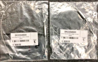 Juego de 2 cables de capó delantero originales Ferrari F40 P/N 63304600 Foto 1 de 3