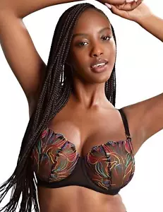 Panache Liza Balcony Bra Underwired Non-Padded Sheer Women's Lingerie 11051 - Picture 1 of 9