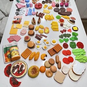 Vintage Huge Lot 245 Piece Pretend Play Food, Fisher Price Pizza Fun 1987 & More