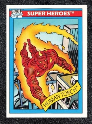 1990 Impel Marvel Universe Series 1 Trading Card Human Torch #33 - Image 1 of 2