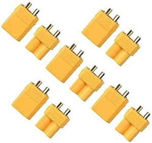 5 paires de connecteurs XT30 femelle pour batteries RC LiPo, autoradio JVC, j... - Photo 1/5
