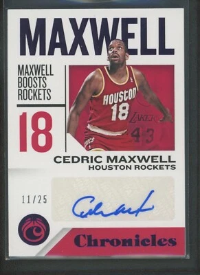 2018-19 Cedric Maxwell 11/25 Auto Panini Chronicles Autographs - Image 1 of 2
