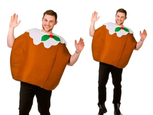Christmas Pudding Costume Adults Food Comedy Xmas Novelty Fancy Dress Outfit - Picture 1 of 1