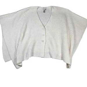 NWOT Cupcakes & Cashmere Women's Ivory Button Up Knit Chunky Shrug Sweater OSFM - Picture 1 of 6
