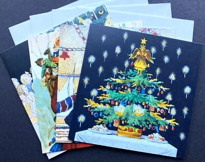 MUSEUMS AND GALLERIES SET OF 4 V&A Christmas Tree Cards Museums & Galleries UK Victoria & Albert Asstd