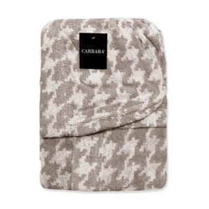 Carrara Accappatoio Unisex con Cappuccio in Spugna di Puro Cotone Pied Poule S46 - Foto 1 di 2