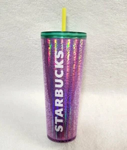 Vaso de verano de regreso a la escuela burbuja púrpura taza fría paja 24 oz 2022 - Imagen 1 de 4