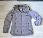 Joules Oakwell Down Padded Ladies Jacket Coat Slate/Purple/Grey Size 8 Rrp139