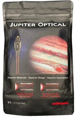 Audioquest Jupiter Optical Audio Cable 8' Ft - Image 1 of 4