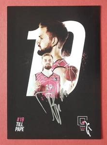 9742 Till Pape Telekom Baskets Bonn 2023/24 tarjeta de autógrafo original firmada - Imagen 1 de 1