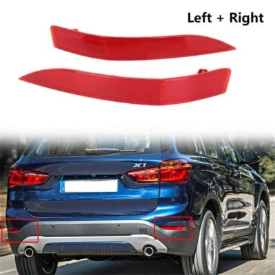 Pair Left + Right Rear Bumper Lamp Reflector For BMW X1 F48 2016 2017 2018 2019 Foto 1 de 4