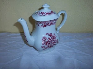 Kaffeekanne Teekanne Kanne Mitterteich Porzellan Rote Blumen England Stil - Bild 1 von 6